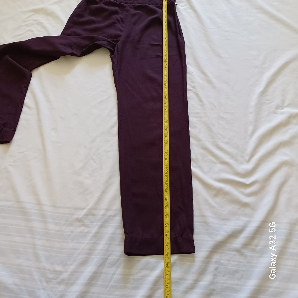 LOFT  Women Size 2 Deep Purple Wool Blend Pants - Picture 15 of 15